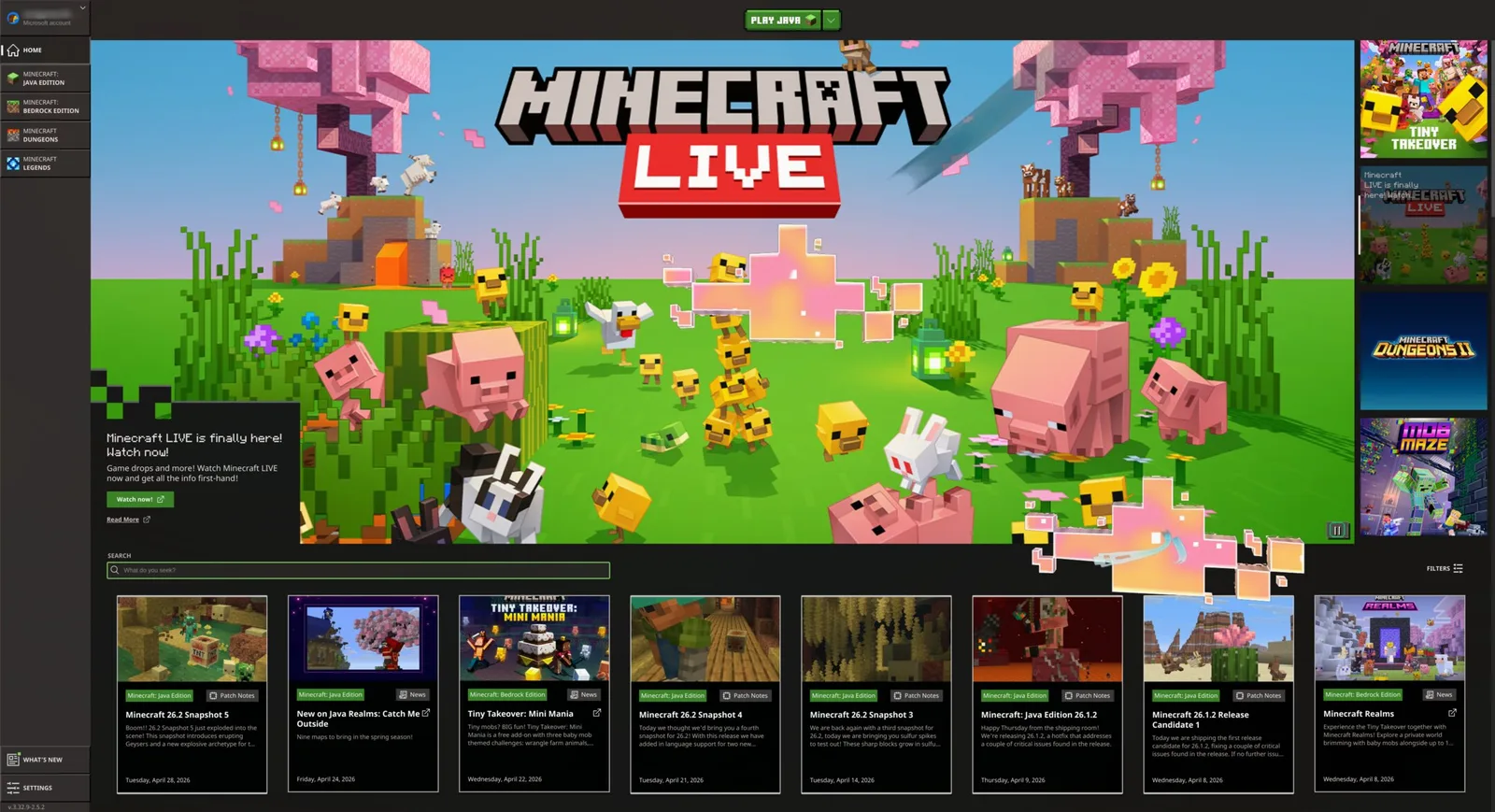 Minecraft chạy trên Omarchy
